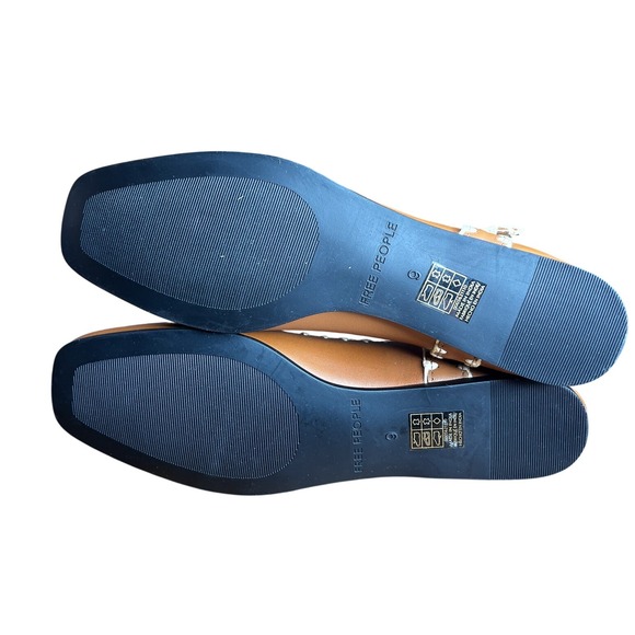 NEW Free People Crochet Mystic Mary Jane Flats Size 9 Tan - Picture 10 of 12